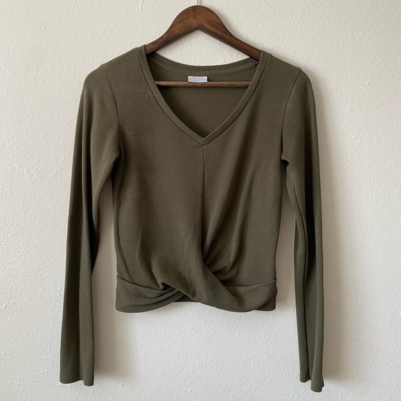 Abound Tops - Cropped Long Sleeve Top